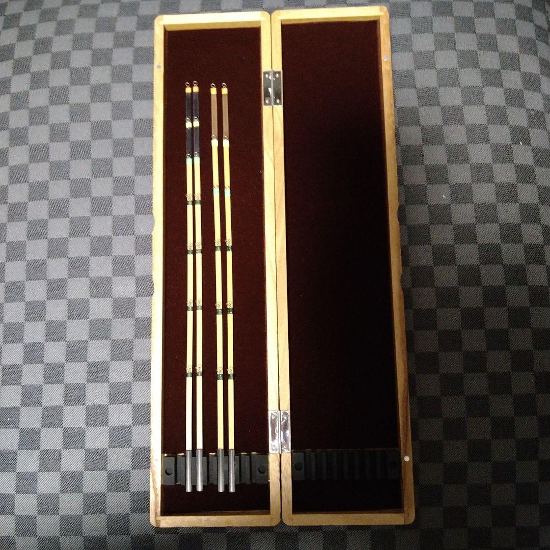 ワカサギ竿 4本セット 木製ケース付き