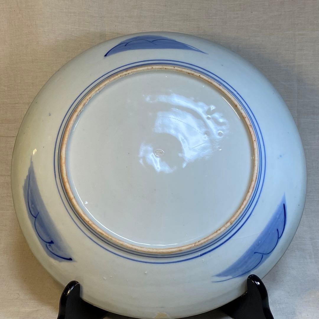 伊万里　古伊万里　大皿　皿　染付　山水文　金彩