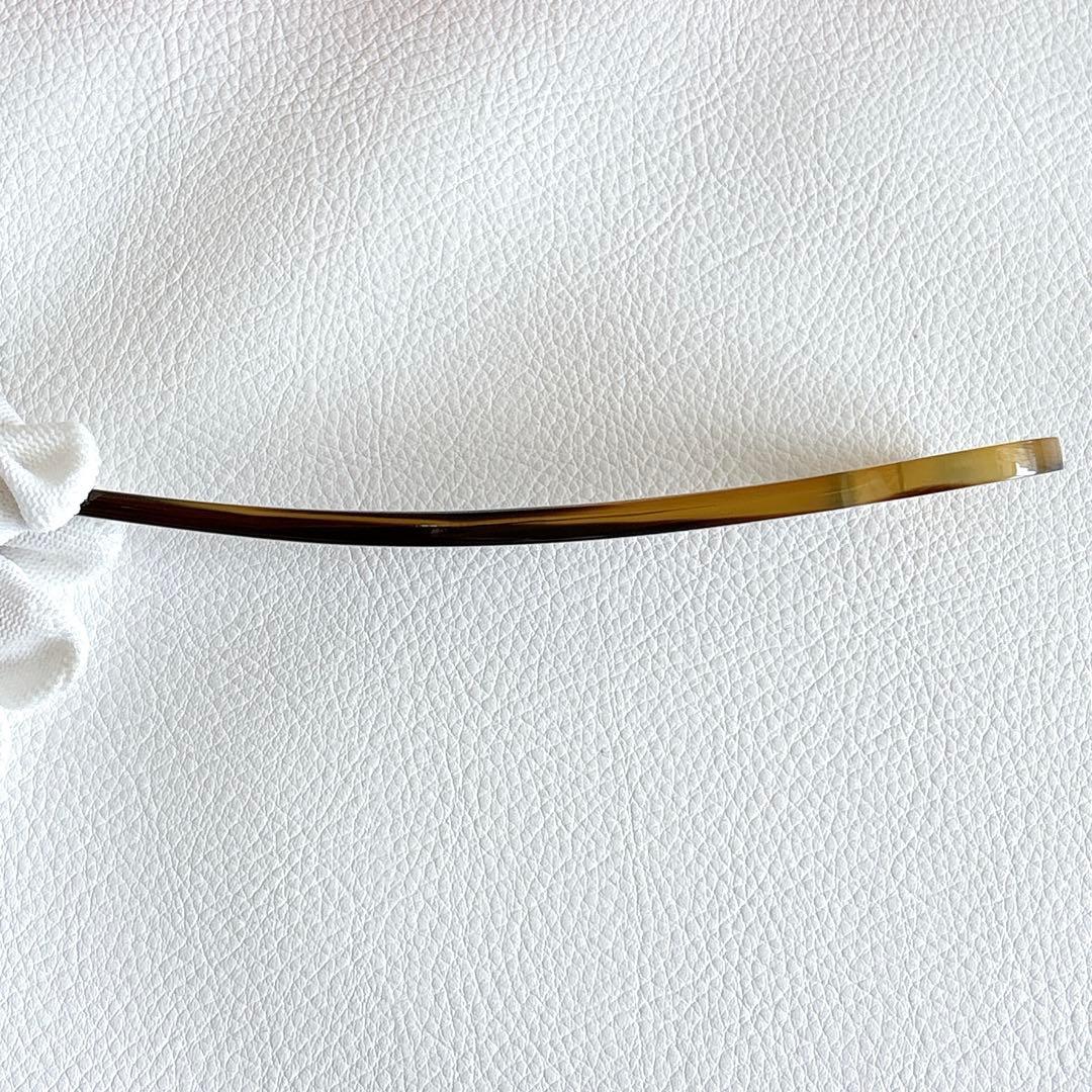 超美品 エルメス HERMES かんざし 簪 水牛 バッファローホーン 箱付