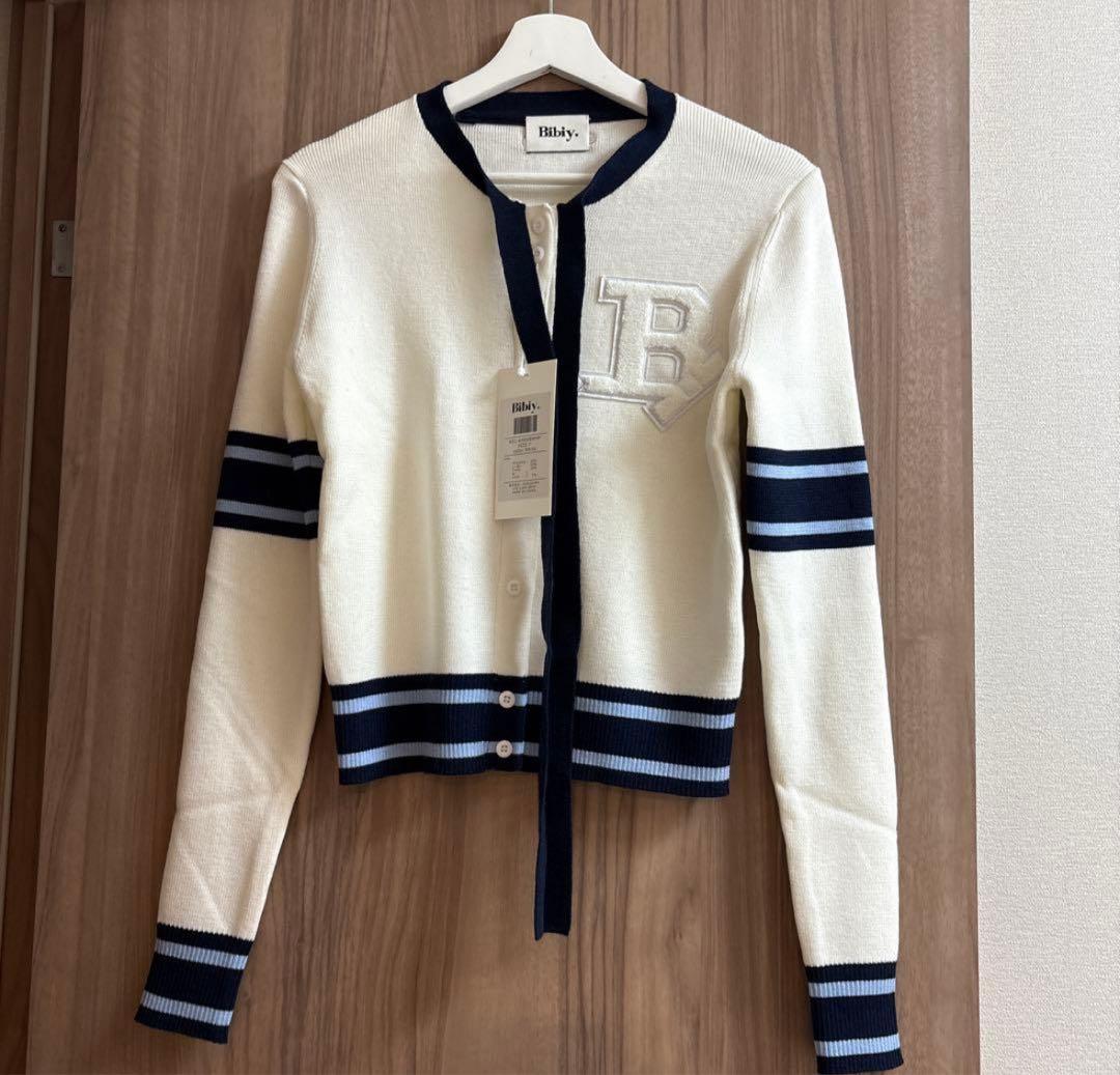 24時間以内発送　BIBIY B. CLUB TIE CARDIGAN