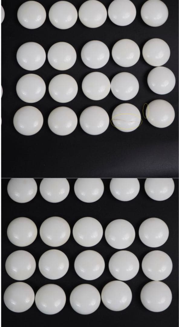 送料無料　日向特産　日向スワブデ蛤碁石36号・碁笥セット　旧家蔵出