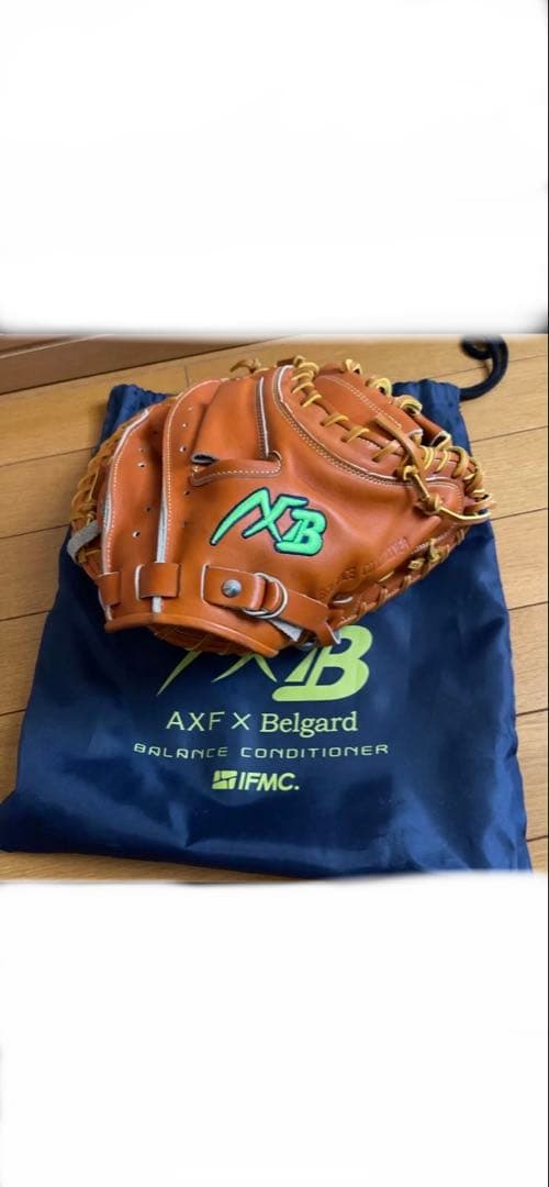 キャッチャーミット　AXF x Belgard 硬式グローブ オレンジ　硬式野球