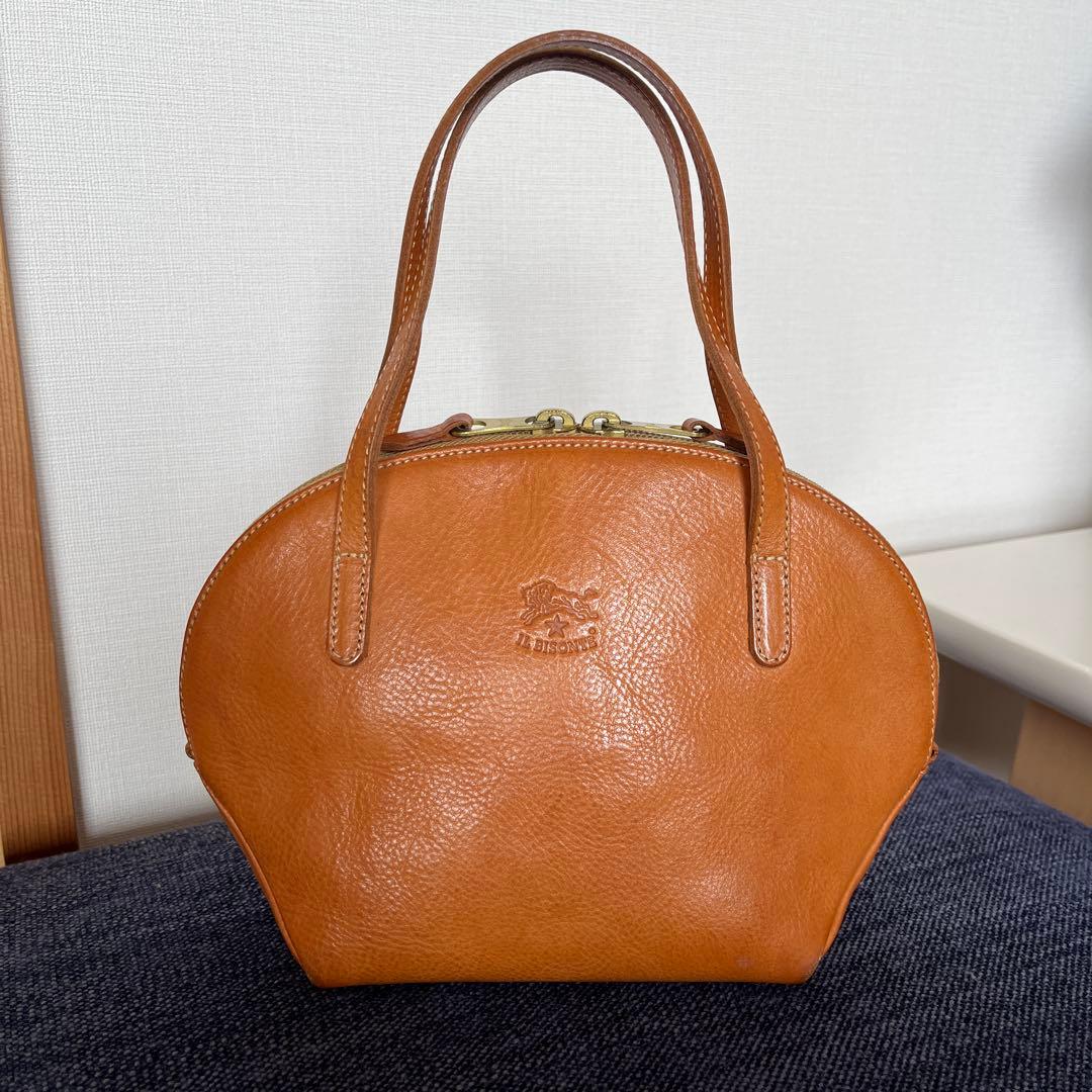 美品 IL BISONTE ヌメ革 ハンドバッグ 小さめ レア物