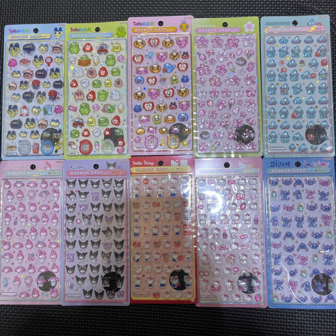 サンリオ　ボンボンドロップシール　ミニ　はぴだんぶい　プリン　キティー　正規品