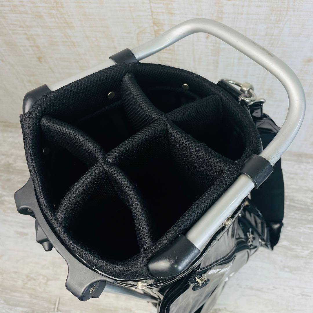 マスターバニーエディション　総エナメル　スタンド　キャディバッグ　ブラック9型