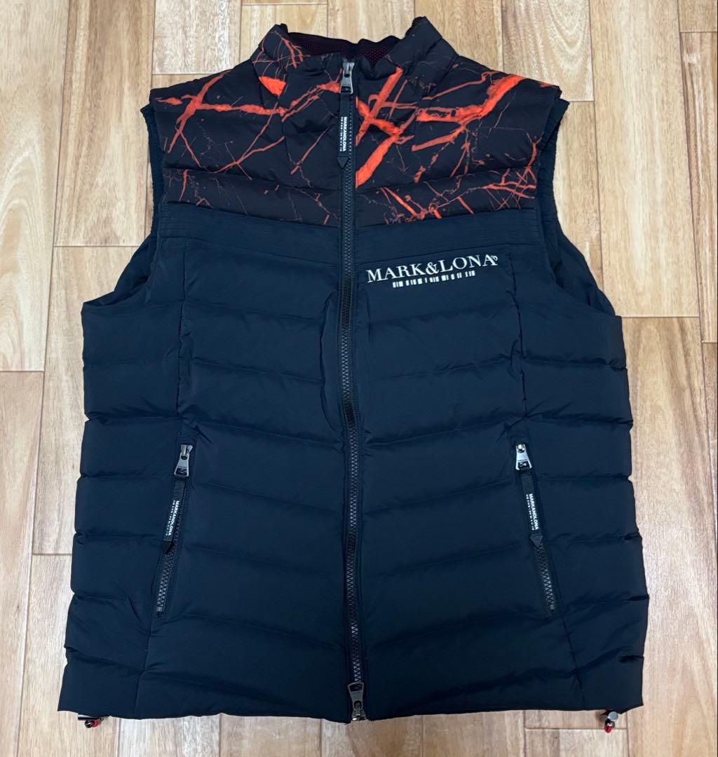 マークアンドロナ MARK&LONA ダウンベスト 48(L) ブラック 黒