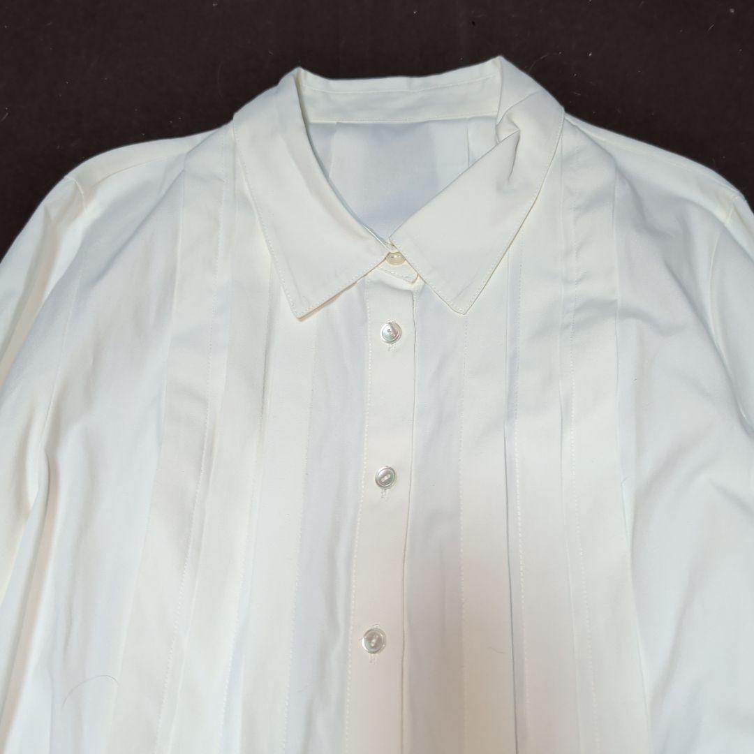 【新品】アプワイザーリッシェ★裾アシメティアードフレアシャツワンピース★S