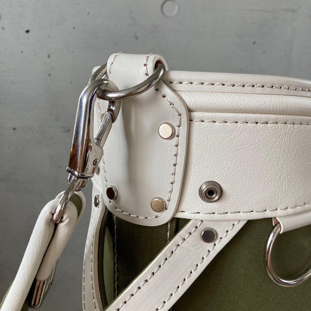 定価97900円⛳️極美品 木の庄帆布 クロスハンドルキャディバッグ グリーン