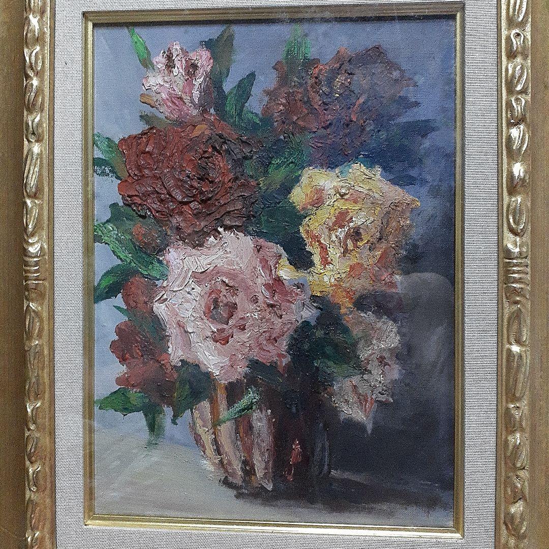 油絵　ばら　林　武