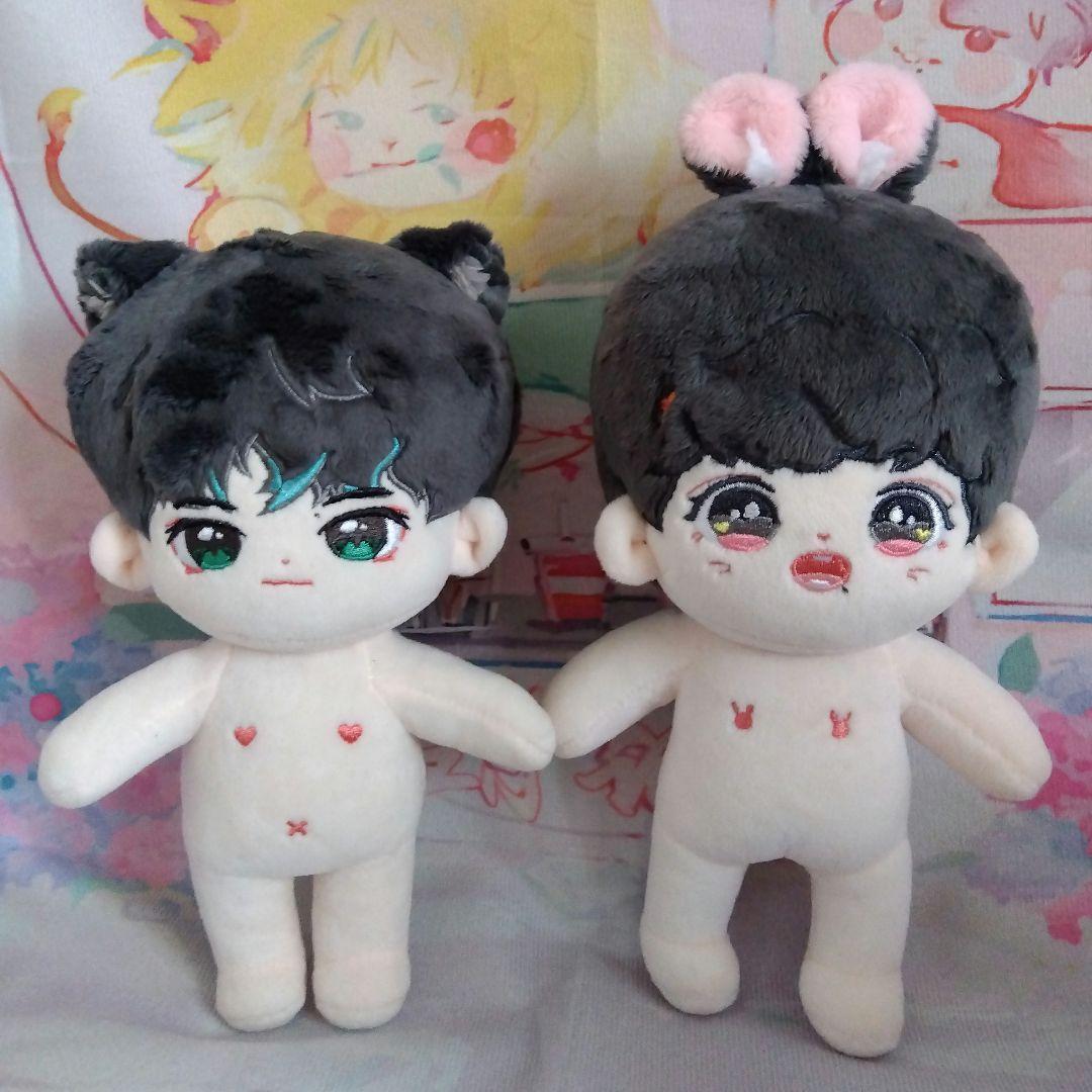 王一博＆肖戦　豹耳　うさ耳　ぬいぐるみ ペア　20cm　陳情令bjyx