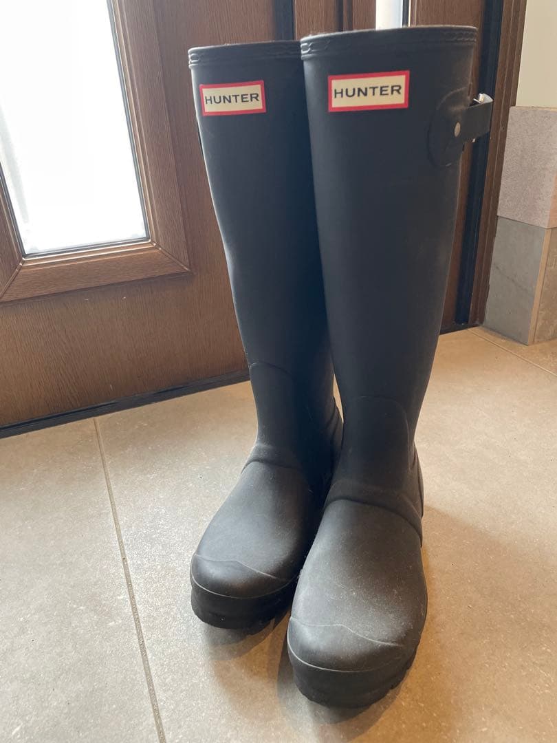 極美品⭐︎HUNTER ブラック 長靴 バックル付き