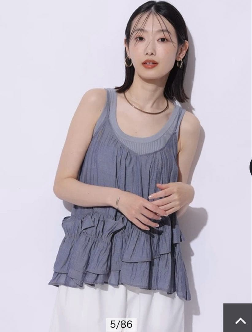 新品未使用Mystrada フリルティアードキャミ