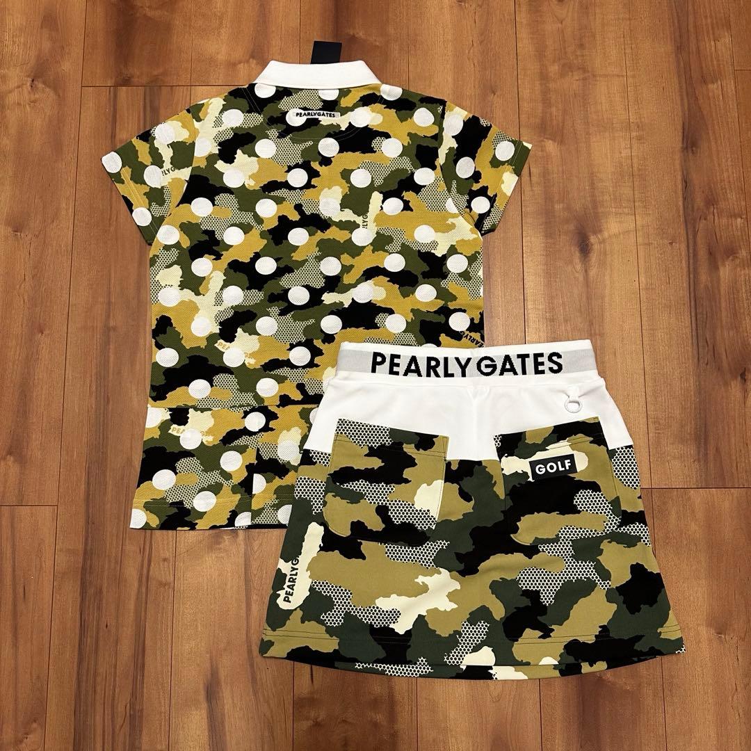 パーリーゲイツ　サイズ0 セットアップ　半袖ポロシャツ　　ストレッチスカート　夏