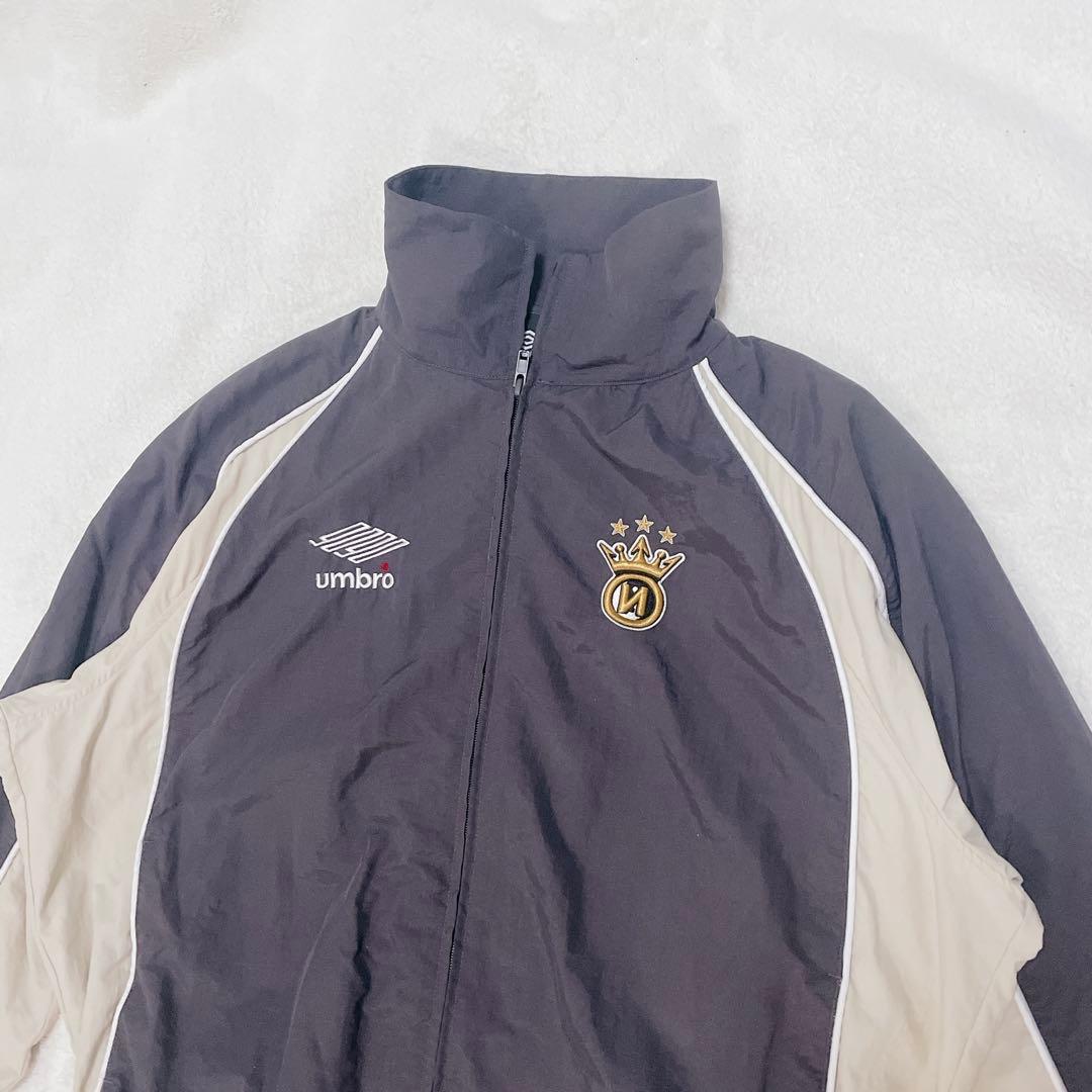 UMBRO×9090ナイロンジャケット コラボ 刺繍ロゴ　王冠　エンブレム　古着