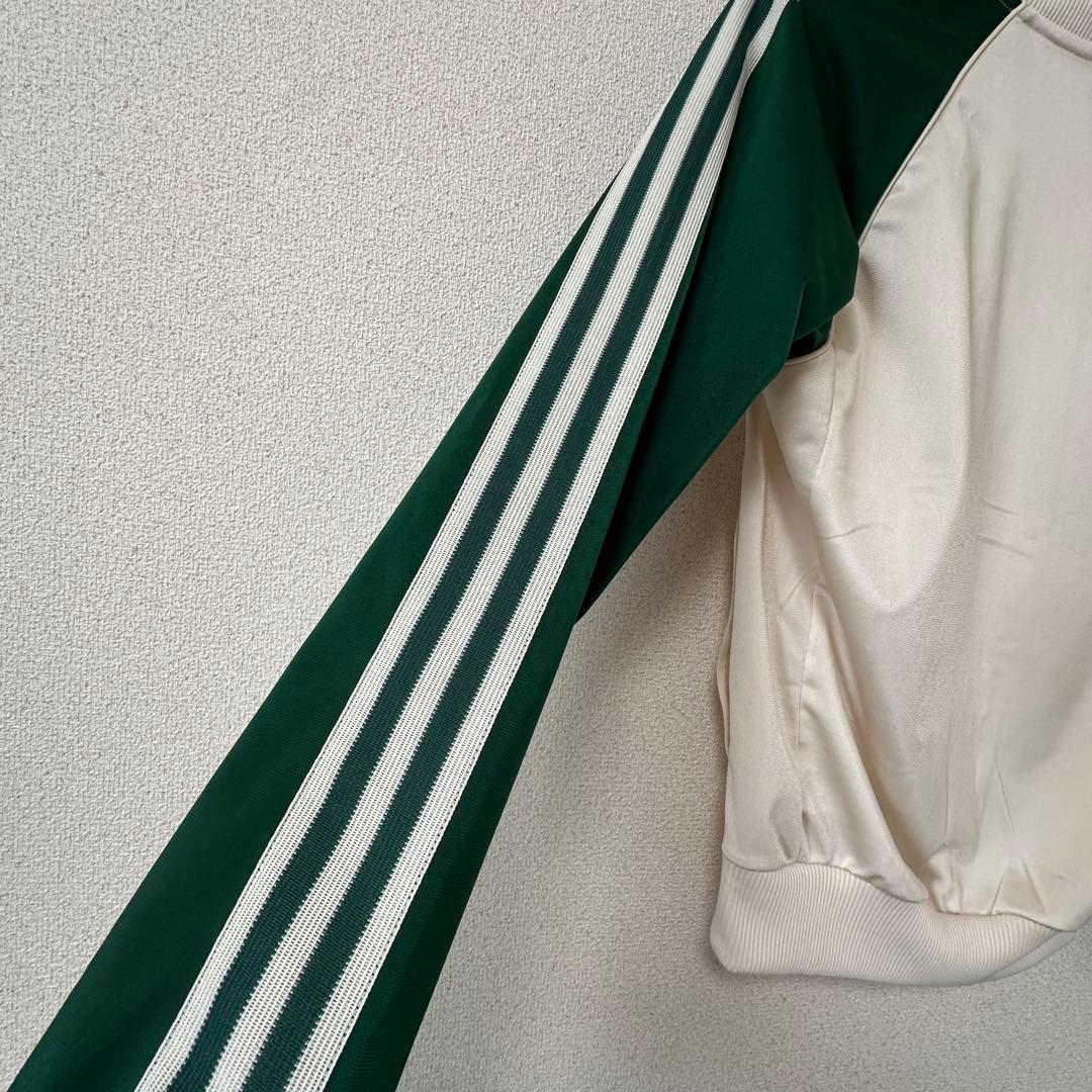 adidas SST トラックトップス ワンダーホワイト×カレッジグリーン(S)