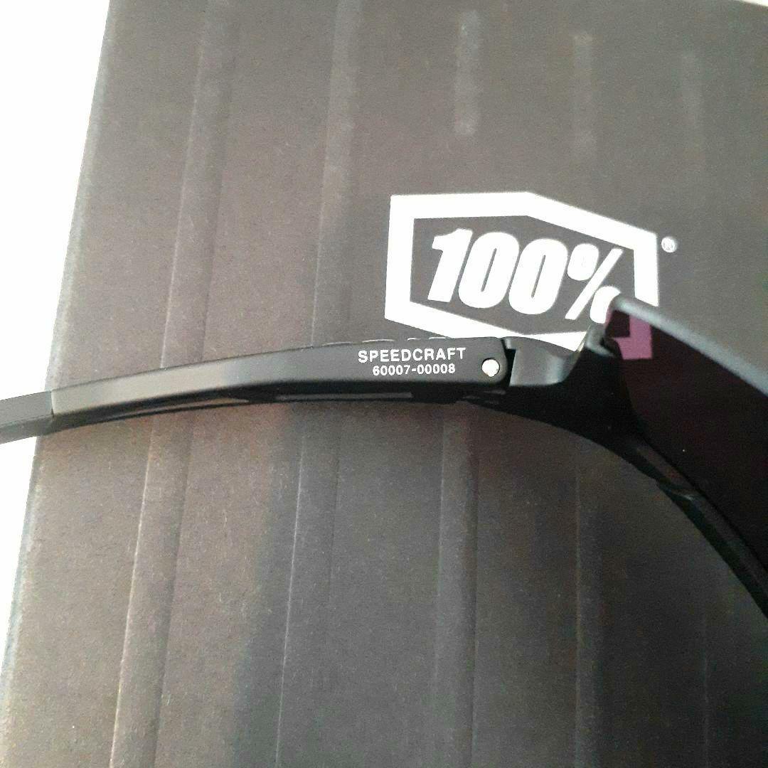 100% SPEEDCRAFT ブラック レッド ワンハンドレッド サングラス