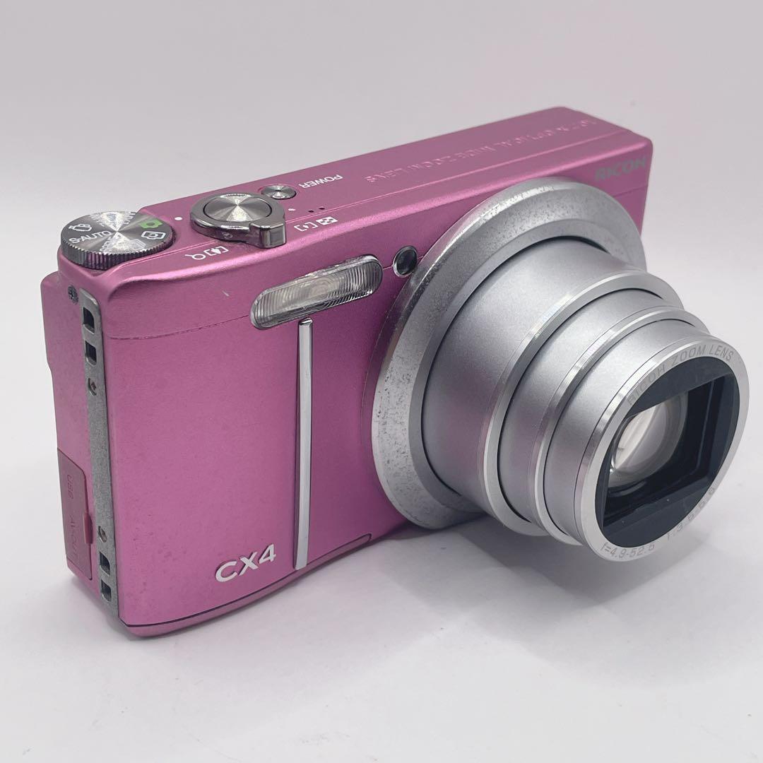 動作品✨RICOH CX4 ピンクバッテリー付き