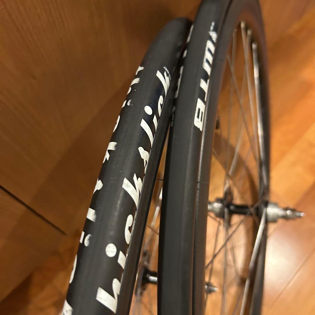 ピスト カーボンホイールセット クリンチャー　タイヤ無し