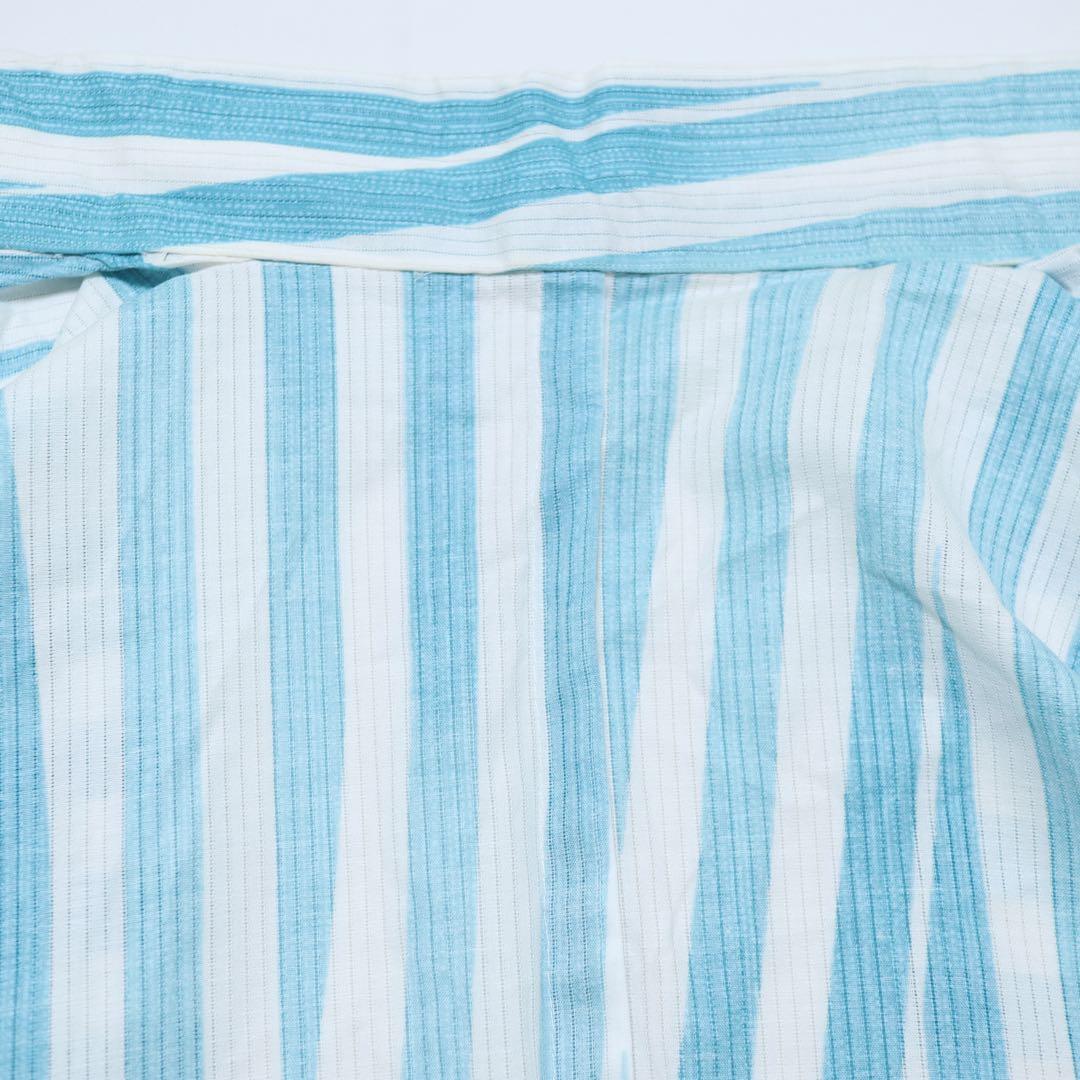 ねこマダム◆撫松庵◆綿縦絽◆ストライプ模様◆木綿◆浴衣◆綿着物としても