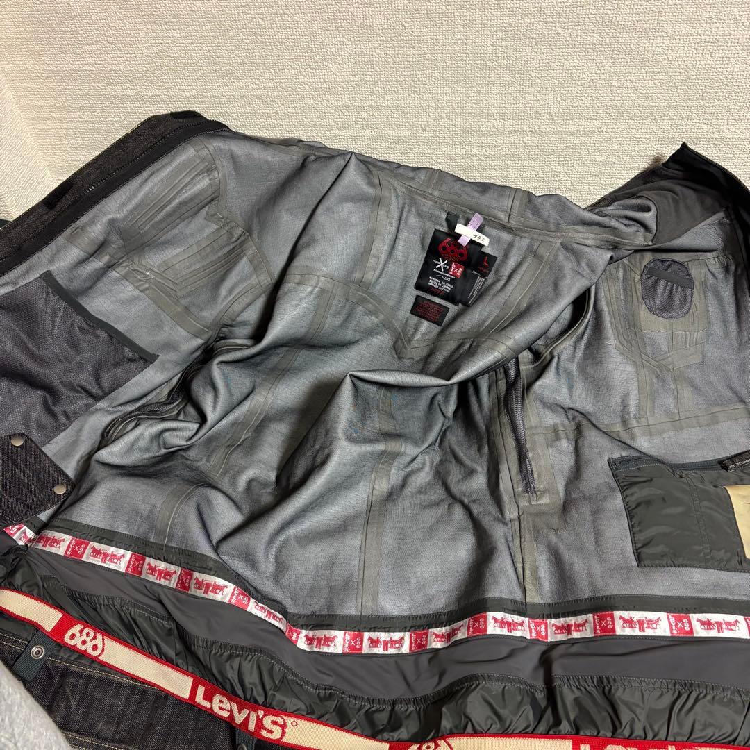 レア✨希少 686×Levi's スノーボードウェア デニム生地 ジャケット L