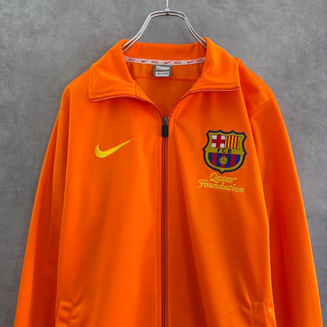 美品00s OLD NIKE ナイキ FCバルセロナトラックジャケット オレンジ