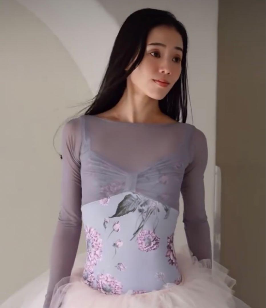 stina 花柄バレエレオタードM