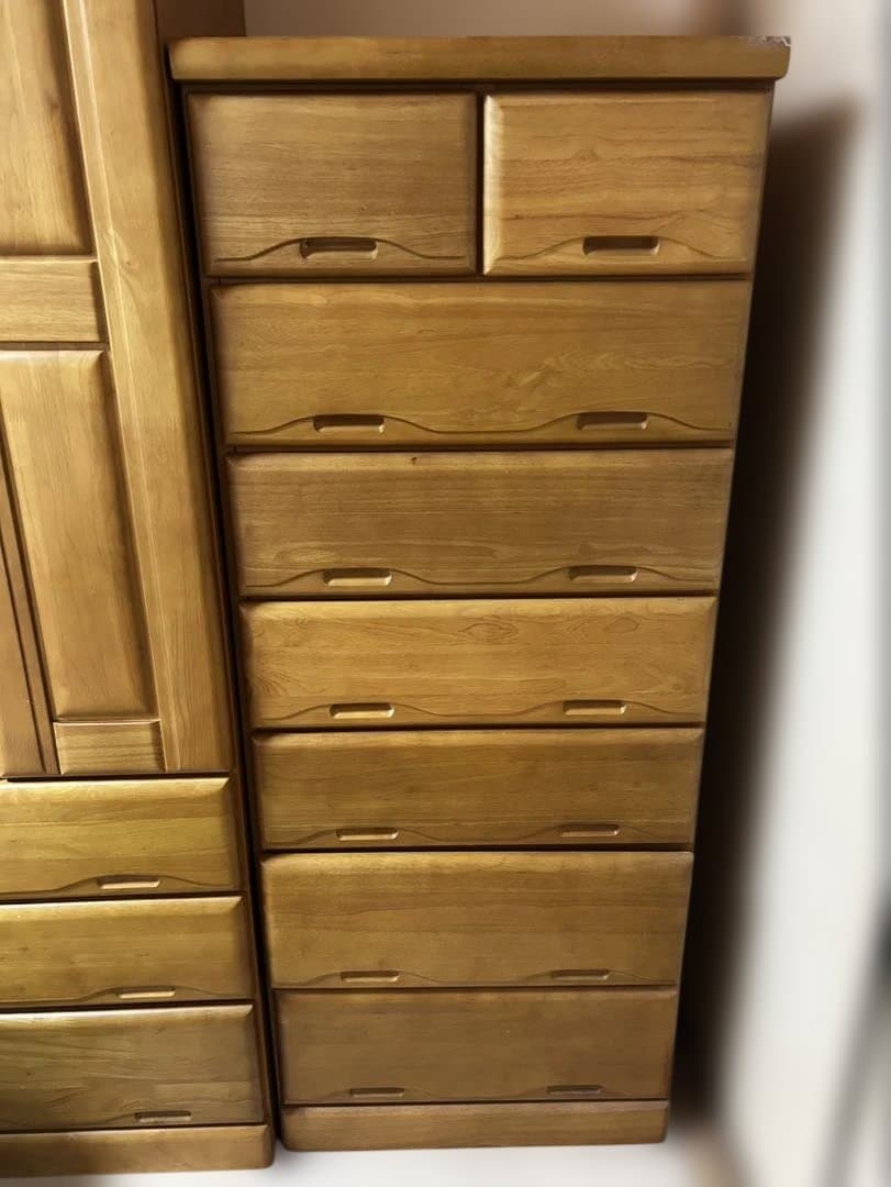 ナチュラルウッド タンス チェスト ７段 木製