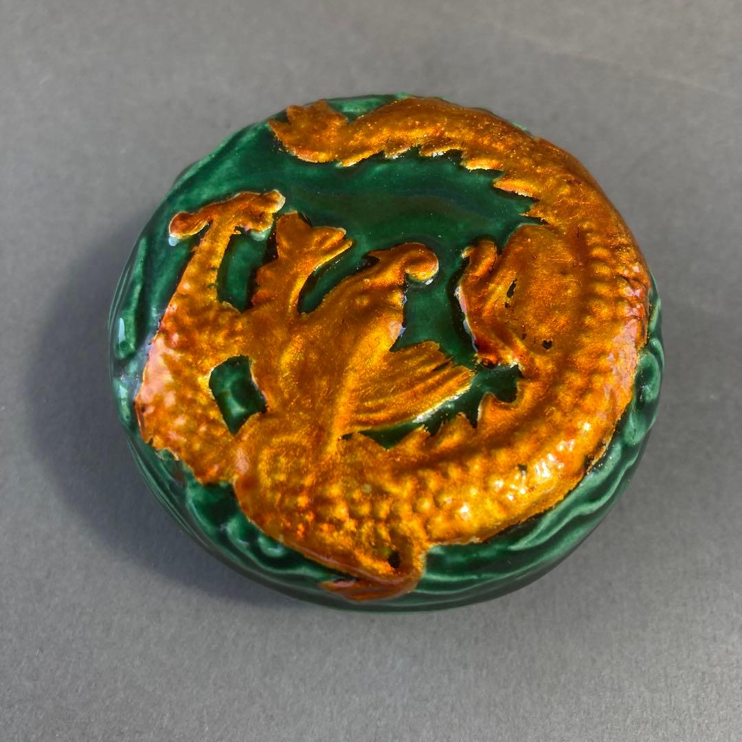 茶道具　香合　味渓窯￼矢口永寿　造　共箱　S147KG