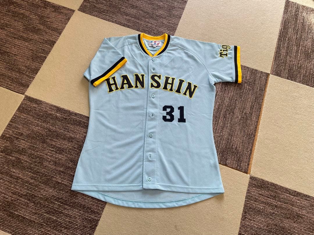 神タイガース掛布雅之 復刻ユニフォーム 青虎サイズL