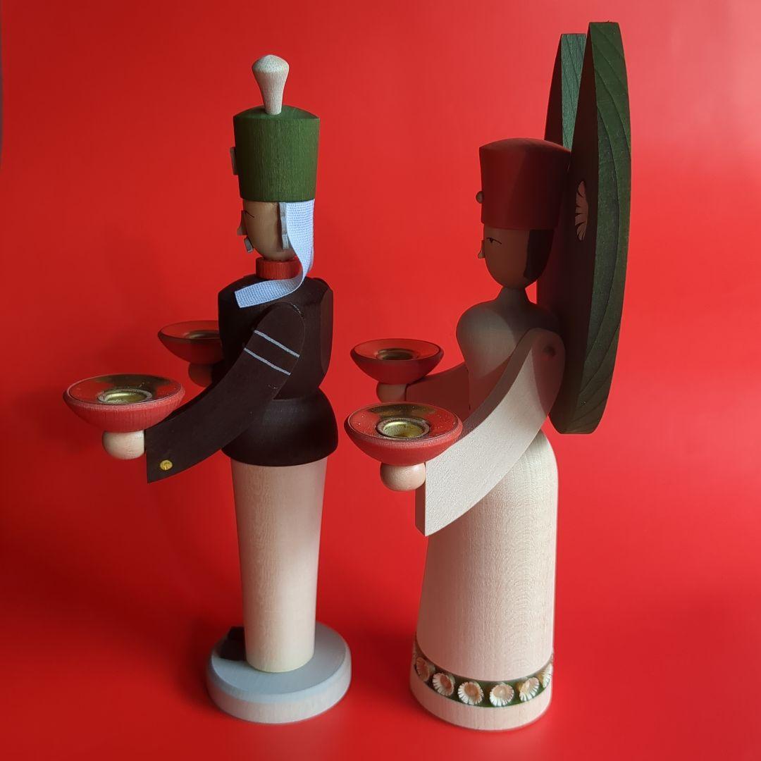 Wolfgang Braun 天使と鉱夫 （小）ナチュラル キャンドルスタンド