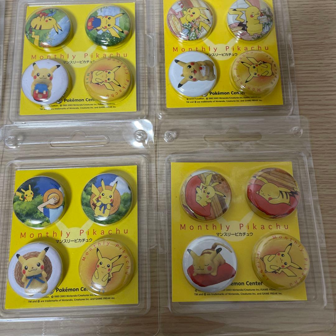 Monthly Pikachu ピンズ 12個セット　ポケモンセンター　2003