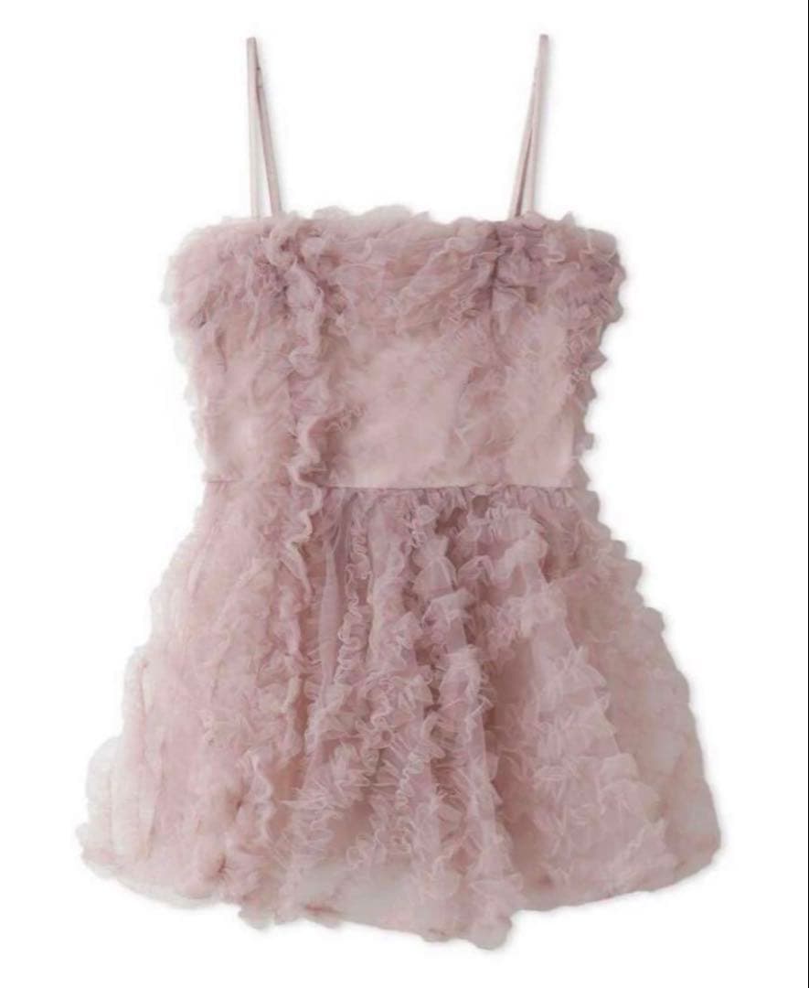 スナイデル❤︎チュール刺繍ベアペプラムトップス　ピンク