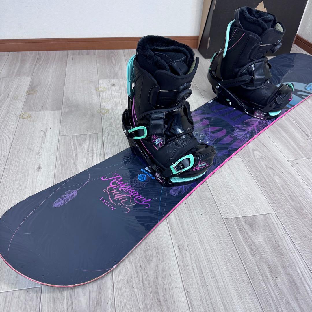 ROSSIGNOL レディーススノーボードセット 142cm ブーツ24cm