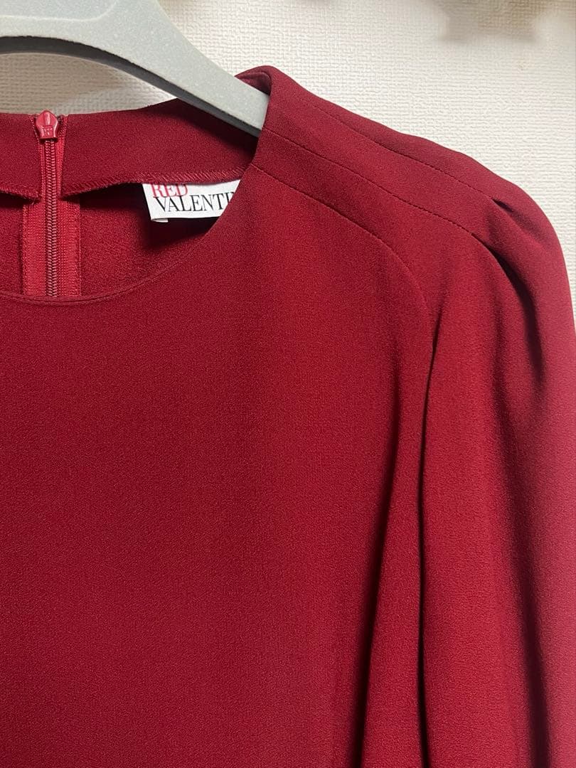新品未使用　VALENTINO バーガンディ 長袖ワンピース