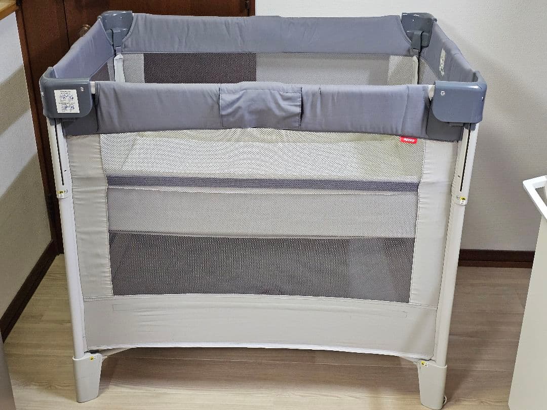 Aprica アップリカ ココネルエアーAB ベビーベッド グレーベア
