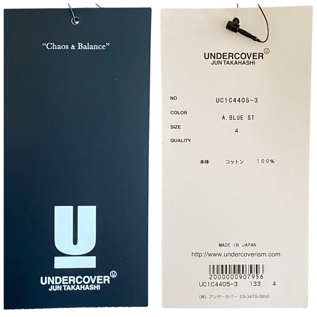 新品タグ付 アンダーカバー ストライプ フロントロゴ Yシャツ 633KZ