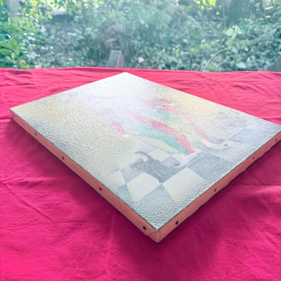 超限定1月21日20時迄‼️猫愛‼️川内令子『ピエロと黒猫』油彩画99年作真筆署名有