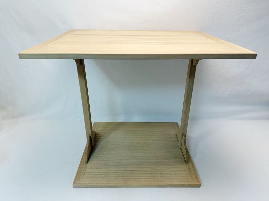 未使用 茶道具 桐木地 角棚 大四方棚 利休好写 組み立式 元箱