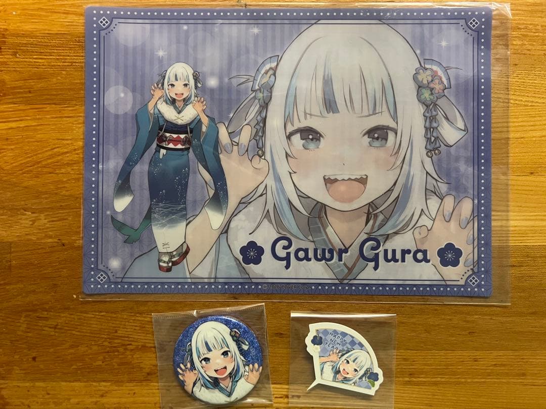 ホロライブ　おせち　がうる•ぐら　缶バッジ　ランチョンマット　ピック
