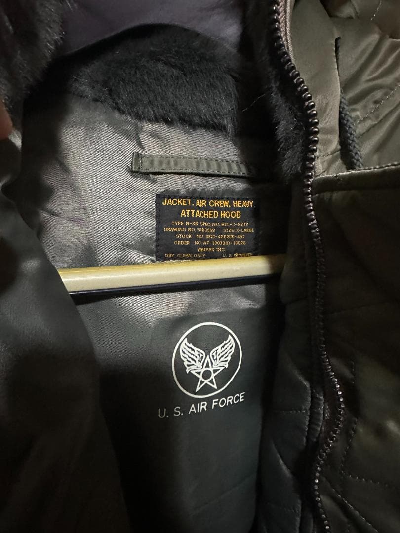 WAIPER / N-3Bフライトジャケット / リアルファー＆日本製