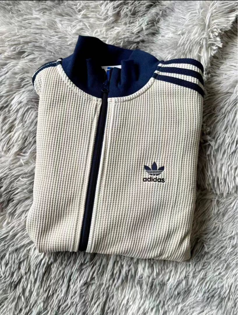 新品M adidas ニット トラックトップ ワッフル KC2618