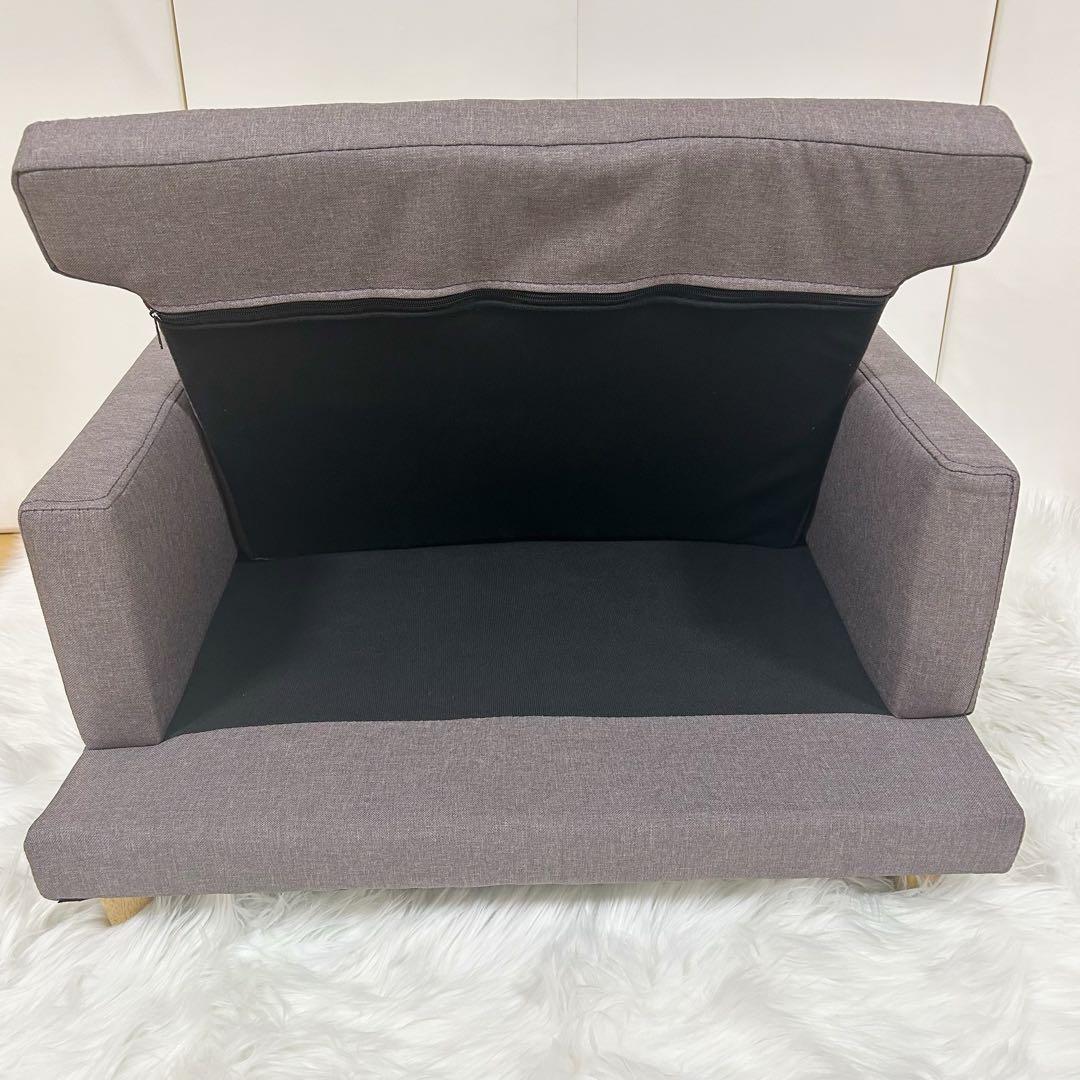 犬猫　ソファー　取り外し可　洗える　グレー　北欧　ペットソファー　子供用ソファー