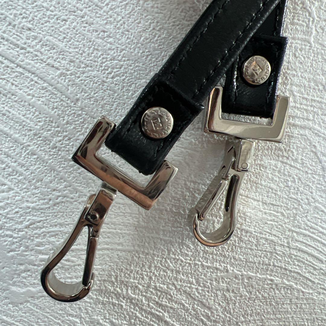 FENDI フェンディ ショルダーストラップのみ ブラック シルバー金具 フック