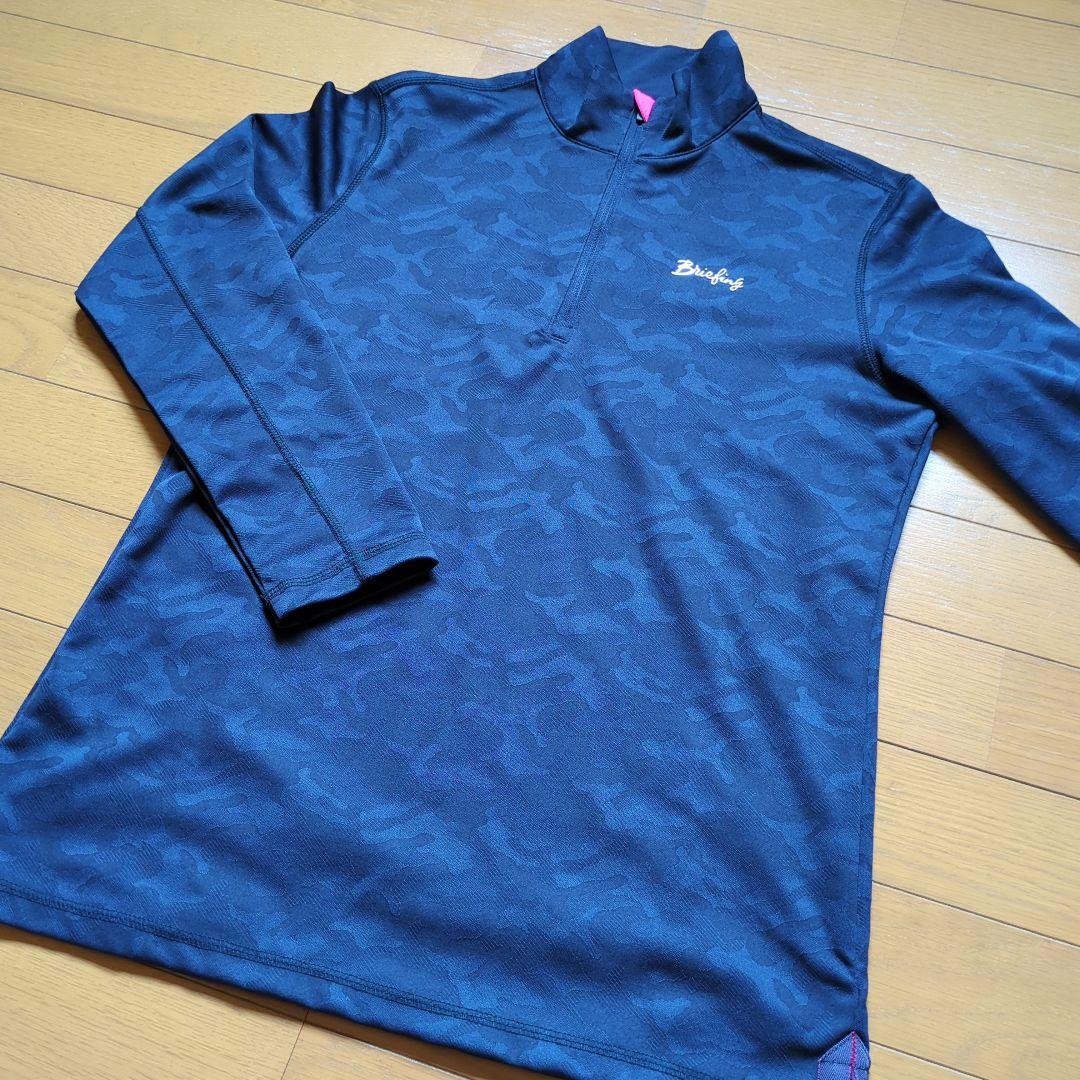 BRIEFING ブリーフィング　ハーフジップ　ハイネック　長袖シャツ　迷彩