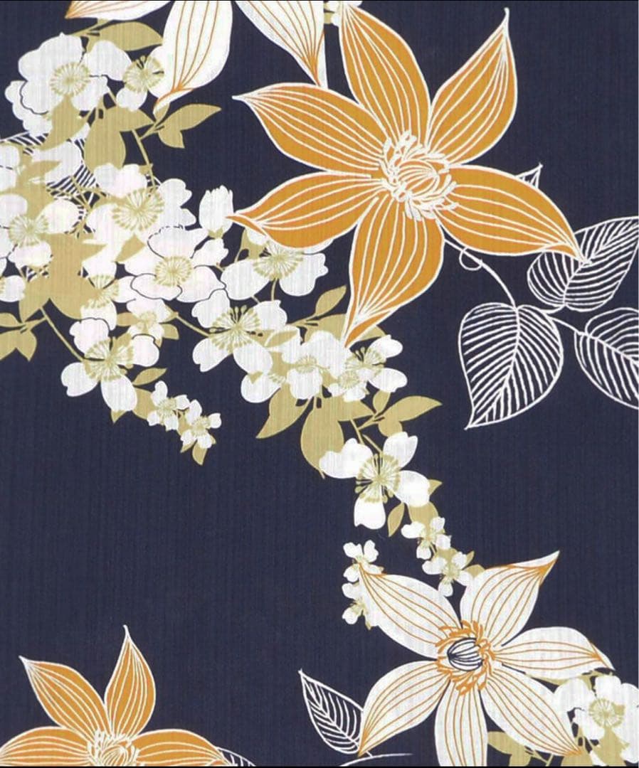 浴衣　Dita（ディータ）　幻想鏡花水月(柑橘）4点セット