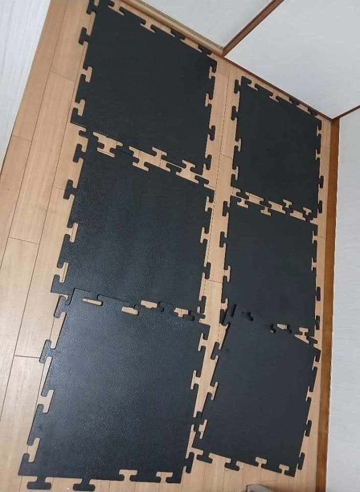 IVANKO(イヴァンコ) ブラックラバーフロアマットセンター 6枚 CTR-4