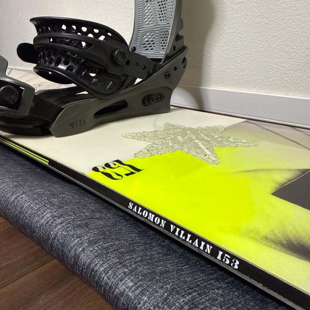 超美品 サロモン VILLAIN 153 バートン MALAVITA Mサイズ