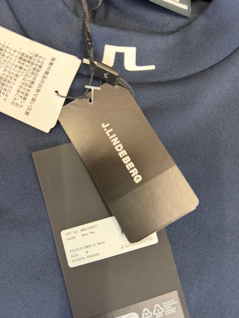 新品正規品【J.LINDBERG】半袖モックネックシャツ　※サイズの記載確認※