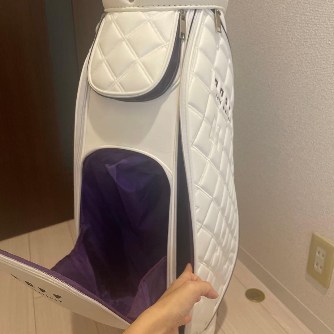 OFF キルティング ゴルフバッグ ホワイト※クラブはつきません※