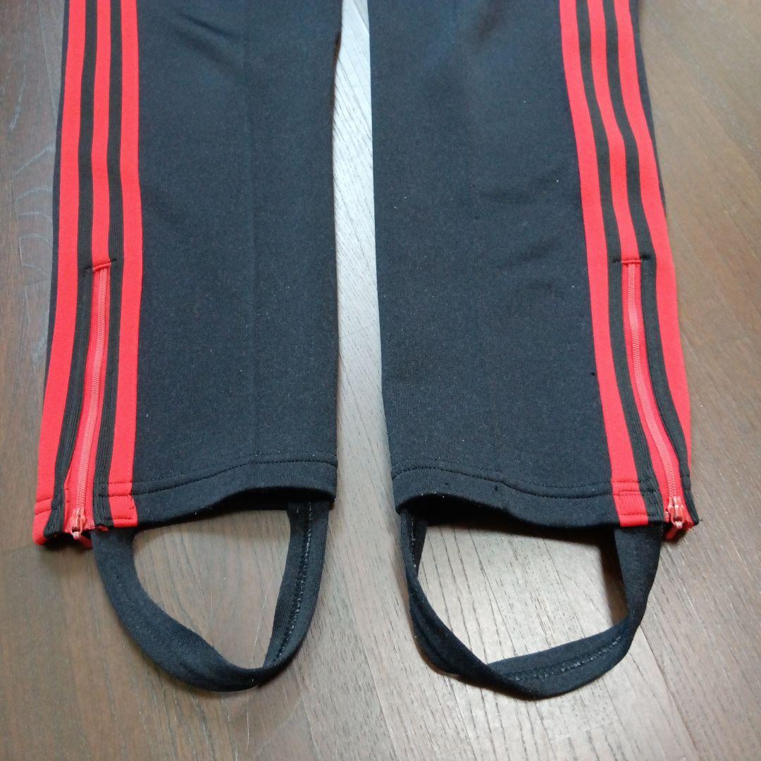 アディダス 黒/赤 ジャージセットアップ ヴィンテージ